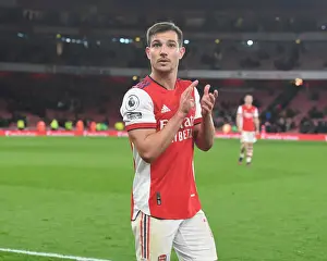 Arsenal V Liverpool 2021-22 Prints: Arsenal vs Liverpool: Cedric Salutes Arsenal Fans after Intense Premier League Clash