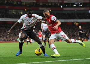 Arsenal V Liverpool 2013-14 Prints: Arsenal vs. Liverpool: Clash of the Titans - Gibbs vs. Toure