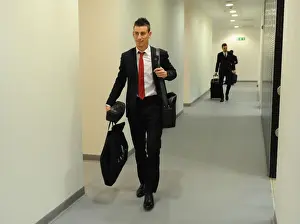 Arsenal V Liverpool 2013-14 Prints: Arsenal vs Liverpool: Laurent Koscielny's Intense Focus Before the Clash (2013-14)