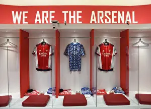 Arsenal vs Liverpool: Readying for Battle - Arsenal Changing Room, Carabao Cup Semi-Final