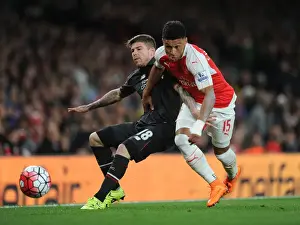 Arsenal V Liverpool 2015/16 Prints: Arsenal vs. Liverpool Showdown: Oxlade-Chamberlain vs