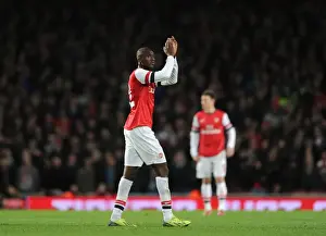 Arsenal V Liverpool - FA Cup 2013-14 Prints: Arsenal vs Liverpool: Yaya Sanogo in FA Cup Fifth Round Action