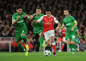 Arsenal V PFC Ludogorets Razgrad 2016-17 Prints: Arsenal vs Ludogorets: Alexis Sanchez Faces Off in Champions League Clash