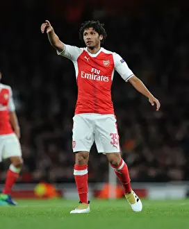 Arsenal V PFC Ludogorets Razgrad 2016-17 Prints: Arsenal vs Ludogorets: Mohamed Elneny in Action at Emirates Stadium