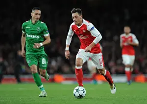 Arsenal V PFC Ludogorets Razgrad 2016-17 Prints: Arsenal vs Ludogorets: Ozil Faces Off in 2016-17 Champions League Clash