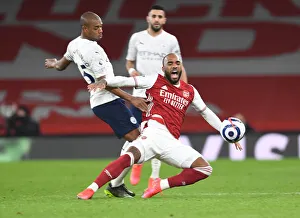 Arsenal vs Manchester City: Lacazette vs Fernandinho - Premier League Clash Amidst Empty Stands (February 2021)