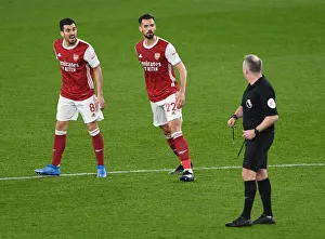 Arsenal vs Manchester City: Dani Ceballos and Pablo Mari Discuss with Referee Amid Strict COVID-19 Protocols (2020-21)