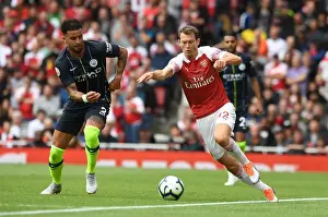 Arsenal V Manchester City 2018-19 Prints: Arsenal vs Manchester City: A Battle of the Full-Backs - Lichtsteiner vs Walker