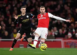 Arsenal V Manchester City 2019-20 Prints: Arsenal vs Manchester City: Clash at Emirates Stadium - Calum Chambers vs Phil Foden