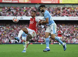Arsenal V Manchester City 2023-24 Prints: Arsenal vs Manchester City: Clash of Titans in the Premier League (2023-24)