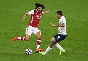 Arsenal V Manchester City 2020-21 Prints: Arsenal vs Manchester City: Elneny vs Jesus Clash in Empty Emirates Stadium