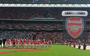 Arsenal V Manchester City - FA Community Shield 2014/15 Prints: Arsenal vs Manchester City - FA Community Shield 2014: Arsenal Team Alignment at Wembley Stadium