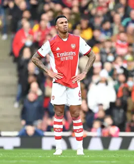 Arsenal vs Manchester City: Gabriel in Action at the Emirates Stadium, Premier League 2021-22