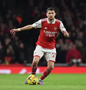Arsenal V Manchester City 2022-23 Prints: Arsenal vs. Manchester City: Jorginho's Battle in the Premier League Showdown