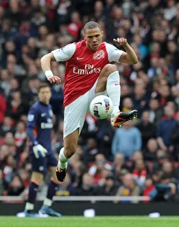 Images Dated 8th April 2012: Arsenal vs Manchester City: Kieran Gibbs in Action, Premier League 2011-12