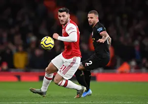 Arsenal V Manchester City 2019-20 Prints: Arsenal vs Manchester City: Kolasinac vs Walker Showdown - A Premier League Battle (December 2019)