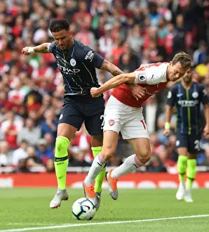 Arsenal V Manchester City 2018-19 Prints: Arsenal vs Manchester City: Lichtsteiner vs Walker - Premier League Battle (2018-19)