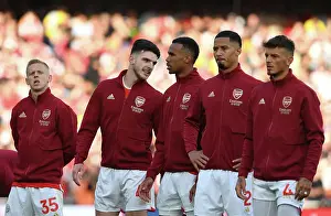 Arsenal vs Manchester City: Pre-Match Interaction Between Declan Rice and Gabriel (2023-24)