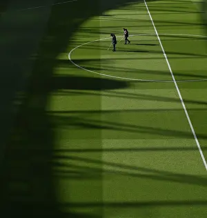 Arsenal vs Manchester City: Pre-Match Pitch Preparation at Emirates Stadium