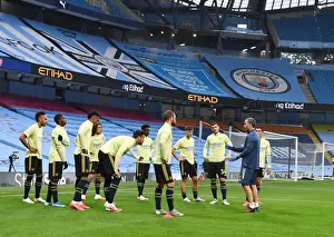 Manchester City V Arsenal 2019-20 Prints: Arsenal vs Manchester City: Premier League Showdown - Warm-Up at Etihad Stadium