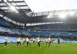 Manchester City V Arsenal 2019-20 Prints: Arsenal vs Manchester City: Premier League Showdown - Warm-Up at Etihad Stadium