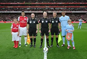 Arsenal V Manchester City 2011-12 Prints: Arsenal vs Manchester City Showdown: RvP vs Kompany - Premier League Battle (2011-12)