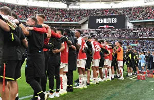 Arsenal V Manchester City - Community Shield 2023-24 Prints: Arsenal vs. Manchester City: Thrilling FA Community Shield Showdown at Wembley (2023-24): Penalty Shootout Drama