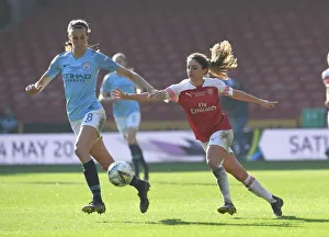 Arsenal V Manchester City - Continental Cup Final 2019 Prints: Arsenal vs Manchester City Women: A Clash of Titans - Van de Donk vs Scott (FA WSL Continental League Cup Final)