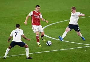 Arsenal vs Manchester City: Xhaka Navigates Sterling and de Bruyne in Empty Emirates Stadium, Premier League 2020-21