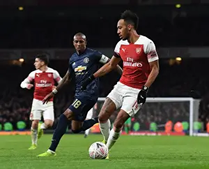 Arsenal V Manchester United FA Cup 2018-19 Prints: Arsenal vs Manchester United: Aubameyang vs Young in FA Cup Clash