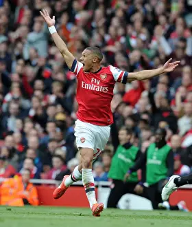Arsenal V Manchester United 2012-13 Prints: Arsenal vs Manchester United: Controversial Handball Call at Emirates Stadium (2013)