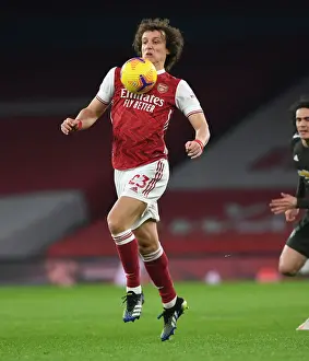 Arsenal vs Manchester United: David Luiz in Action at Empty Emirates Stadium, Premier League 2020-21