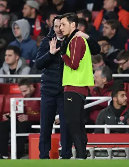 Arsenal V Manchester United FA Cup 2018-19 Prints: Arsenal vs Manchester United: Emery Coaches Ozil in FA Cup Clash
