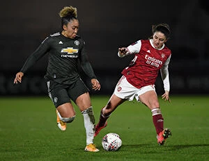 Images Dated 19th March 2021: Arsenal vs Manchester United: FA WSL Showdown in Empty Stands (2021)