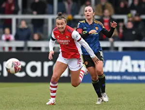 Arsenal Women V Manchester United Women 2021-22 Prints: Arsenal vs Manchester United: Foord vs Zelem Showdown in FA WSL Clash