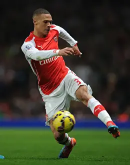 Arsenal V Manchester United 2014-15 Prints: Arsenal vs Manchester United: Kieran Gibbs in Action (2014-15)