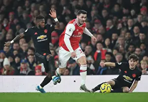 Arsenal vs Manchester United: Kolasinac Clashes with Fred and James in Intense Premier League Showdown (2019-20)