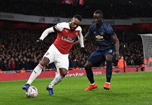 Arsenal v Manchester United FA Cup 2018-19 Collection: Arsenal vs Manchester United: Lacazette vs Bailly - FA Cup Fourth Round Clash at Emirates Stadium