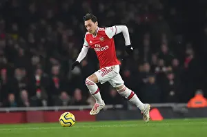 Arsenal V Manchester United 2019-20 Prints: Arsenal vs Manchester United: Mesut Ozil in Action at the Emirates Stadium (Premier League 2019-20)