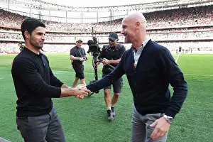 Arsenal V Manchester United 2023-24 Prints: Arsenal vs Manchester United: Mikel Arteta and Erik ten Hag Pre-Match Handshake (2023-24)
