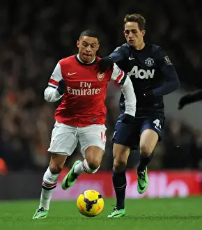 Arsenal V Manchester United 2013-14 Prints: Arsenal vs Manchester United: Oxlade-Chamberlain vs Januzaj Clash in Premier League