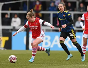 Arsenal Women V Manchester United Women 2021-22 Prints: Arsenal vs Manchester United Women: A Tactical Battle - Kim Little vs Signe Bruun