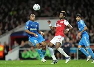 Arsenal V Marseille 2011-12 Prints: Arsenal vs Marseille: 0-0 Battle of the Midfielders - Song vs Ayew