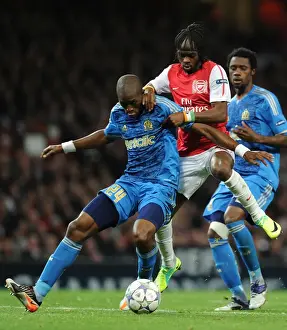 Arsenal V Marseille 2011-12 Prints: Arsenal vs Marseille: Gervinho vs Rod Fanni - UEFA Champions League Clash
