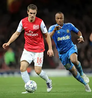 Arsenal V Marseille 2011-12 Prints: Arsenal vs Marseille: Ramsey vs Ayew - Scoreless Battle in Champions League Group F