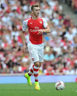 Arsenal V AS Monaco 2014-15 Prints: Arsenal vs AS Monaco: Calum Chambers in Action at the Emirates Cup, 2014