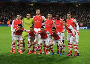 Arsenal vs AS Monaco: Champions League Showdown - Arsenal's Team Line-up at Emirates Stadium (2015)