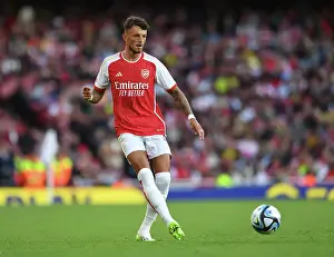 Arsenal vs AS Monaco Clash: Ben White in Action at the Emirates (2023-24)