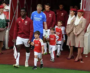 Arsenal V AS Monaco 2023-24 Prints: Arsenal vs AS Monaco: Eddie Nketiah Leads Out the Gunners in Emirates Cup Clash (2023-24)