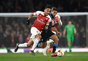 Arsenal V SSC Napoli 2018-19 Prints: Arsenal vs. Napoli: Aubameyang vs. Allan - Europa League Quarterfinal Battle